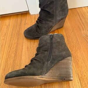 Women's Suede Bailey Wedge Ankle Boots